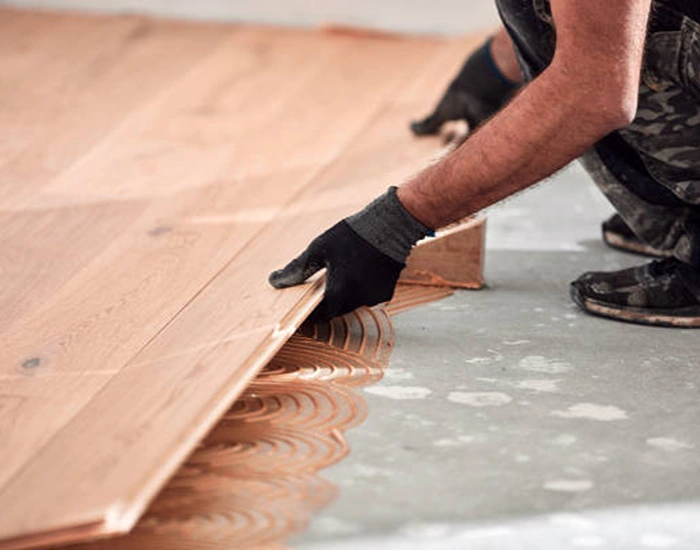 Floor carpentry and wooden flooring support