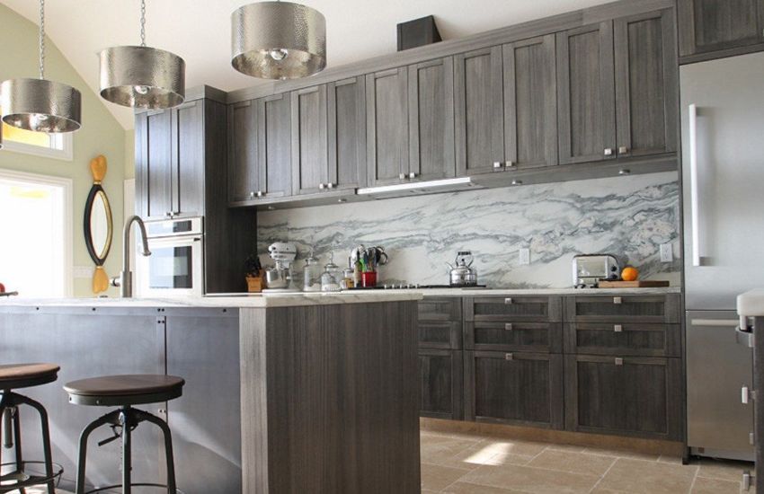 Cabinets With Stained Grey Design