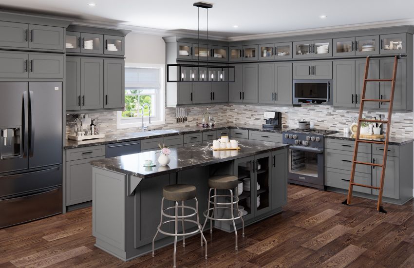 Grey Shaker Cabinets For Cooking Area