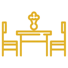 Provides Dining Space