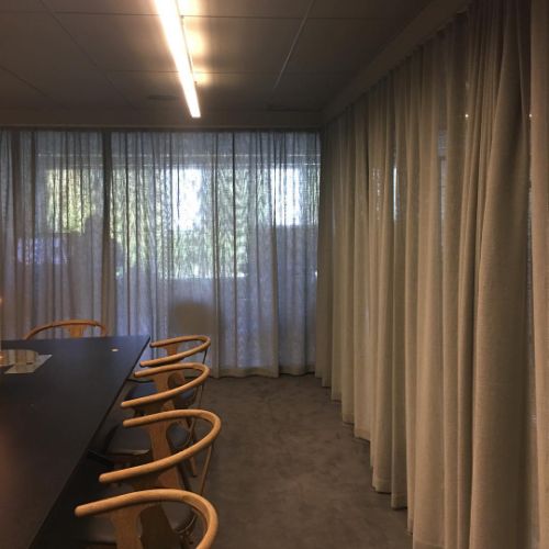 Floor-to-ceiling curtains