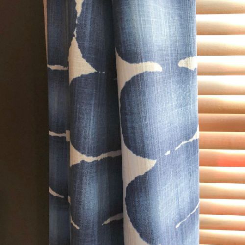 Stylish blue Print curtains