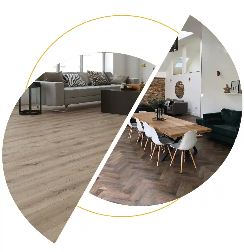 Contemporary custom wood floor designs