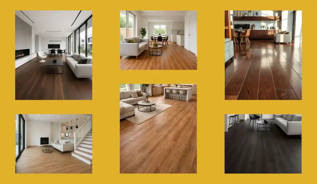 Modern wooden floor carpentry interiors