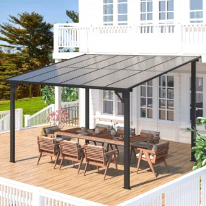 Mandalc Aluminum Pergola with Canopy