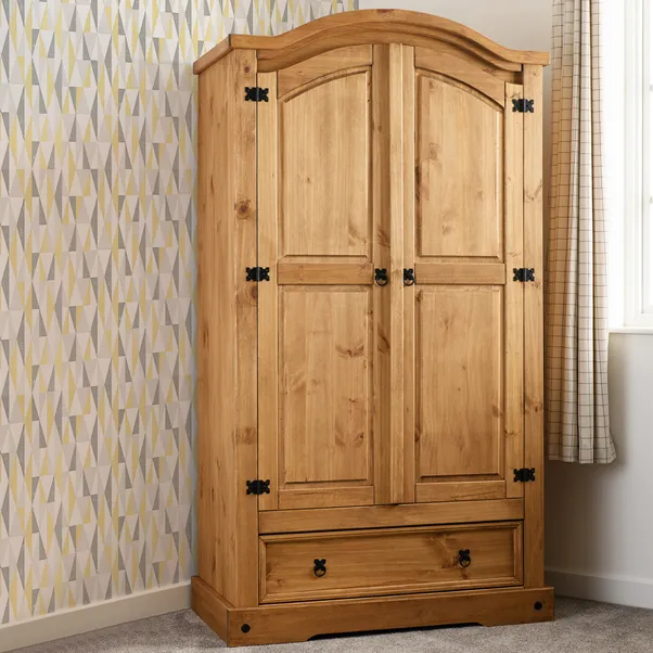 Corona Pine Double Wardrobe