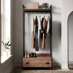 Fulton Pine Open Wardrobe