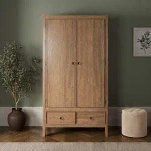 Portland Mango Wood Double Wardrobe
