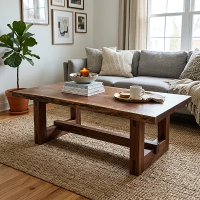Solid Wood Coffee Table Design