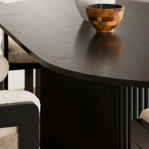 Amari 6 Seater Oval Dining Table, Oak - Image 3