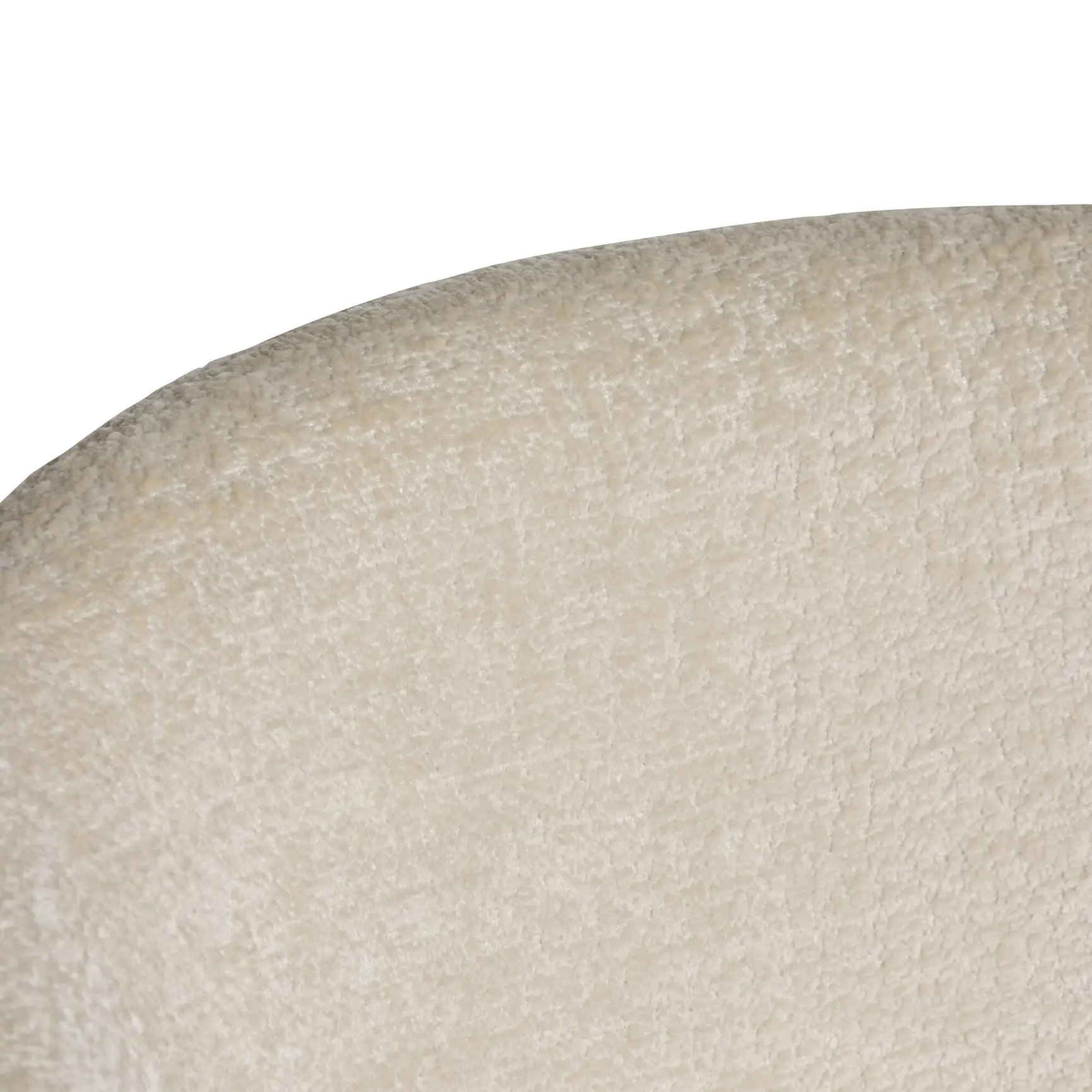 Cream Fabric Curved Dining Chair - Image 4