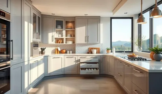 Deluxe Kitchen Storage Cabinets Dubai