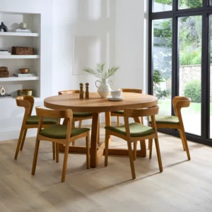 Judah Extendable 4 to 6 Seater Round to Oval Dining Table