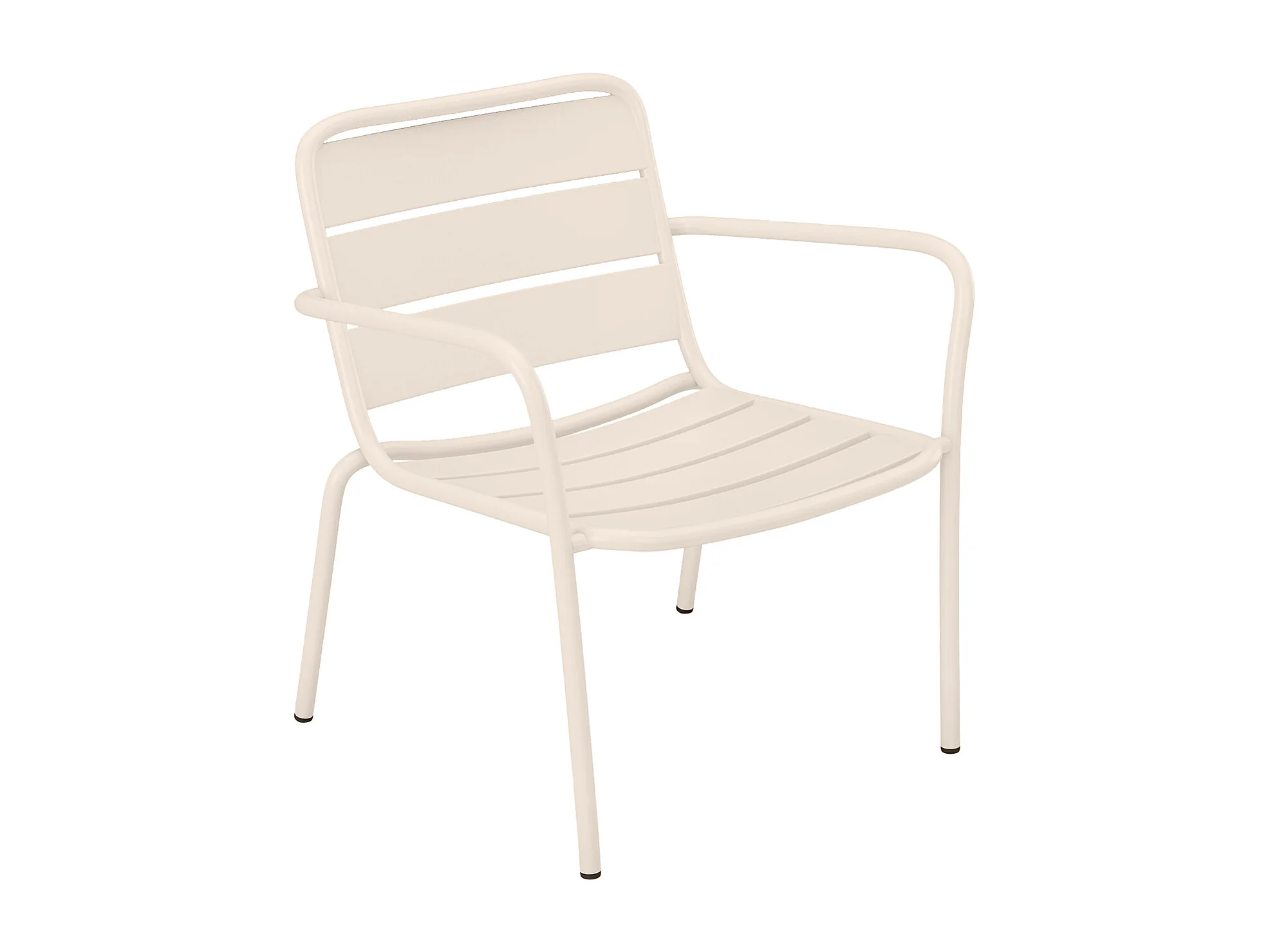 Low stacking metal garden armchair Beige MIRMANDE - Image 2
