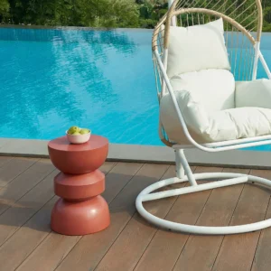 Metal garden side table Terracotta TOQO