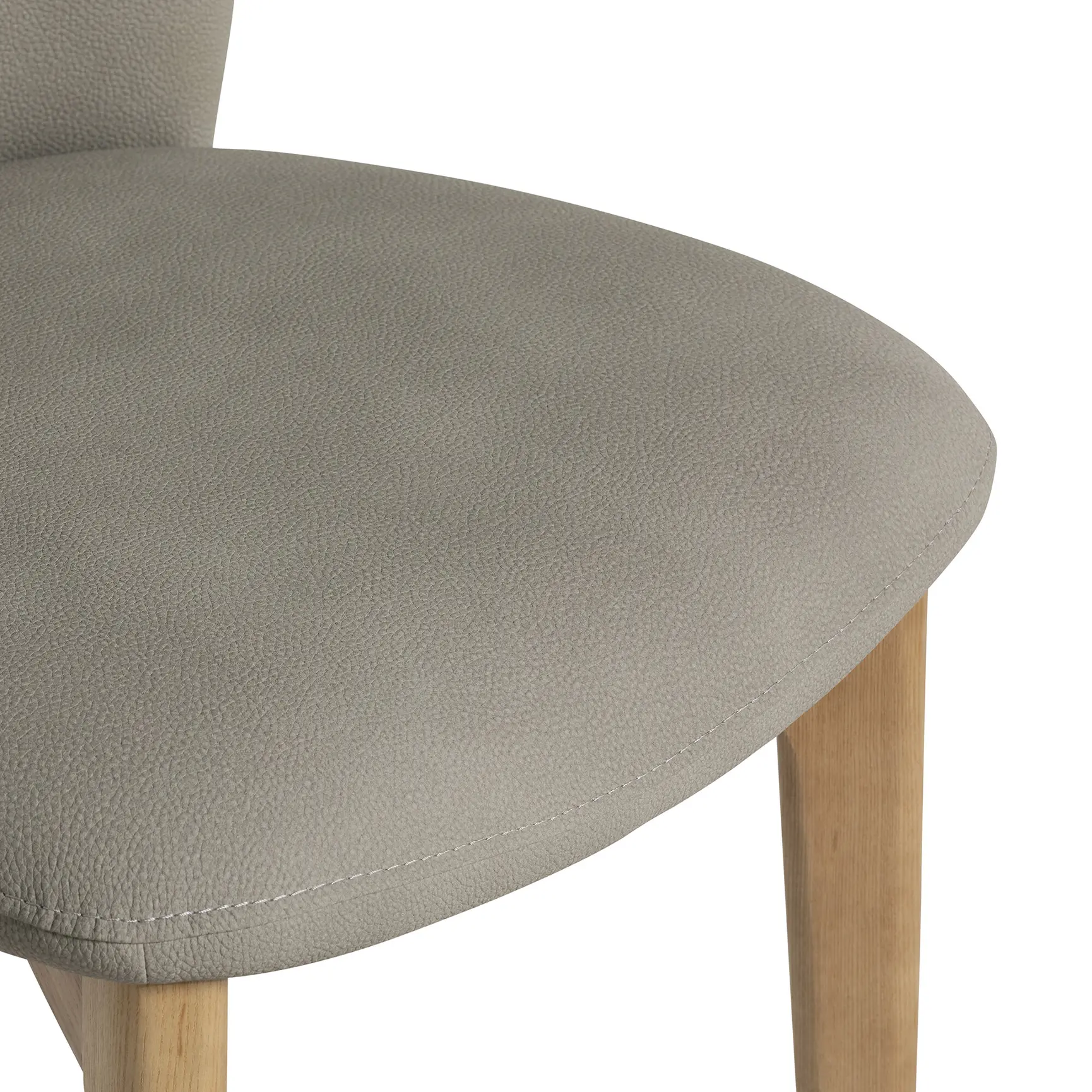 Neutral Faux Leather Dining Chair - Image 4