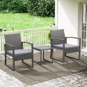 2 Seater Rattan Garden Bistro Set