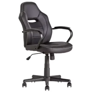 Argos Home Faux Leather Mid Back Gaming Chair Black