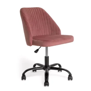 Argos Home Nori Velvet Office Chair Pink