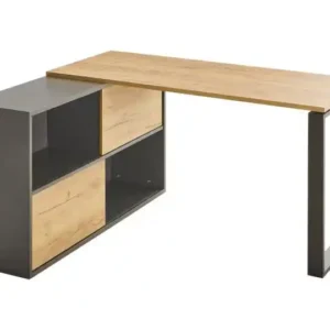 Frieda Corner Desk Navarra Oak Graphite