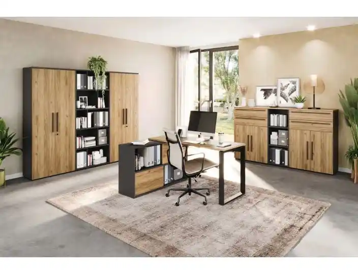 Frieda Corner Desk (Navarra-Oak Graphite) - Image 2