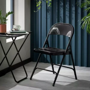 Habitat Macadam Metal Folding Chair Black