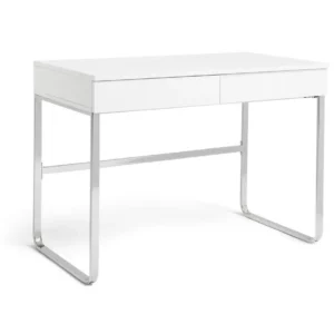 Habitat Sammy 2 Drawer Desk - White Gloss