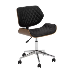 Habitat Sorel Faux Leather Office Chair Black Brown