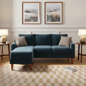 Hugo Velvet 3 Seater Corner Chaise Sofa
