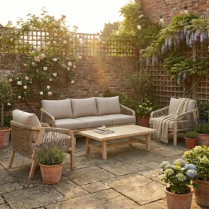 Martinique Rope Weave 3 Seat Sofa Set