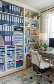 Office Storage Solutions installation showing custom shelving and secure document storage
