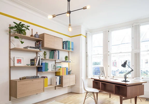 Office Storage Solutions with functional office cabinets and shelves.