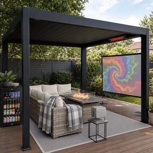 Pergola Dubai installed in gardens and terraces with custom timber structures and elegant finishes