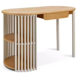 Rita 1 Drawer Office Desk - Natural
