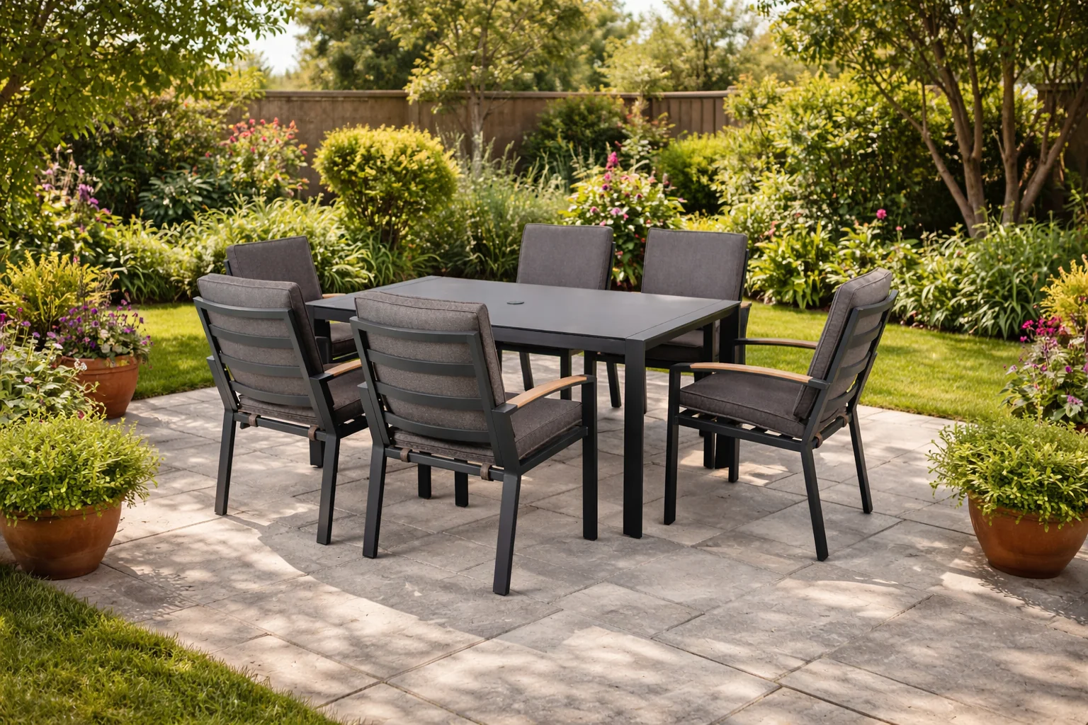 Supremo 6 Seat Rectangle Dining Set