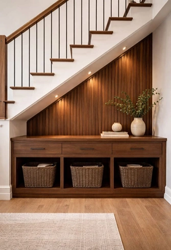 Under Stair Storage For Clutter Management
