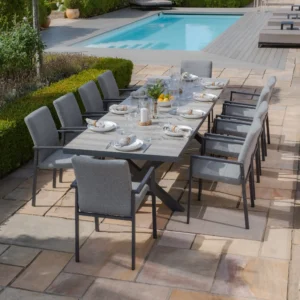 Zinc Grey 10 Seat Dining Table