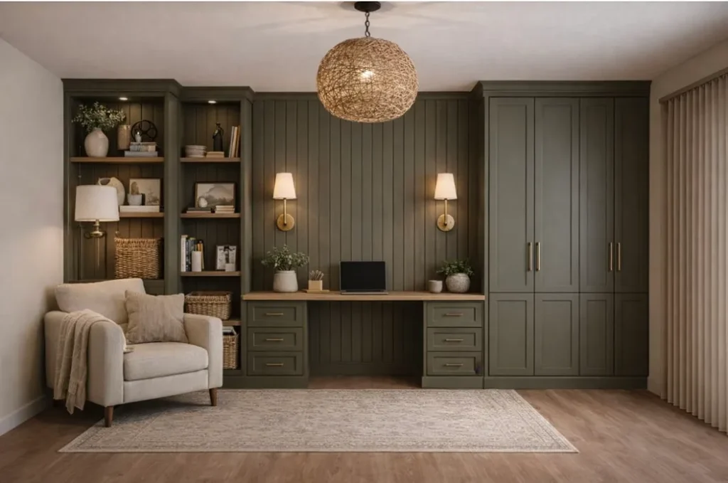 Built-in storage and custom cabinetry for tidy Ajman interiors
