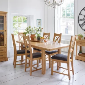 Canterbury Natural Solid Oak Extendable Dining Table