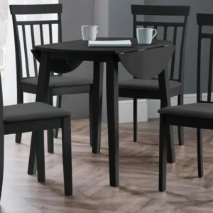 Coast Lacquered Round Drop Leaf Dining Table