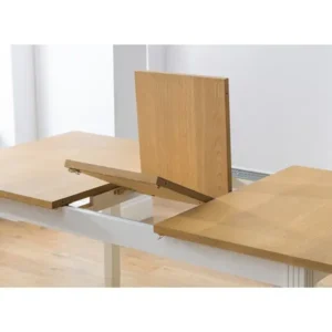 Davenport Ivory Oak Veneer Extendable Dining-Table
