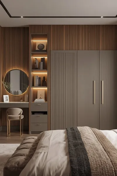 Fitted wardrobes designed for master bedrooms in Sharjah villas