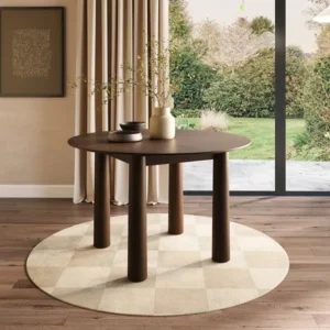 Hana Walnut Round Dining Table