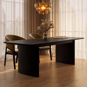 Jarel Black Oak Butterfly Extendable Dining Table