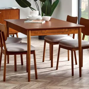 Lowry Cherry Ash Extendable Dining Table with Drawers