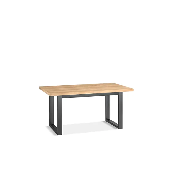 Maine 10-Seater Natural Oak Metal Extendable Dining-Table