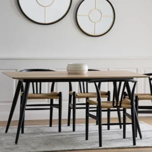 Newport Natural Oak Veneer Rectangular Dining Table