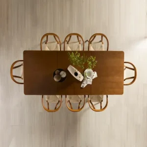 Reeva 8-Seater Dark Oak Extendable Dining Table