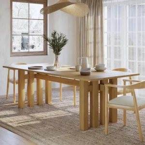 Roe Large Natural Solid Oak Dining Tables