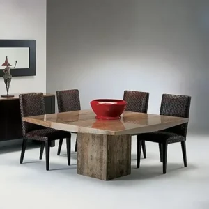Roma Boat Edge Marble Dining Table